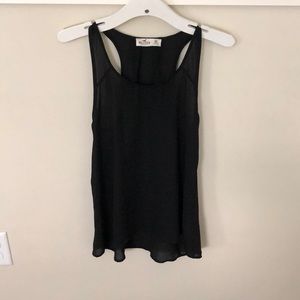 Sheer black racerback tank